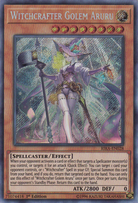 Witchcrafter Golem Aruru [RIRA-EN028] Secret Rare | Gam3 Escape