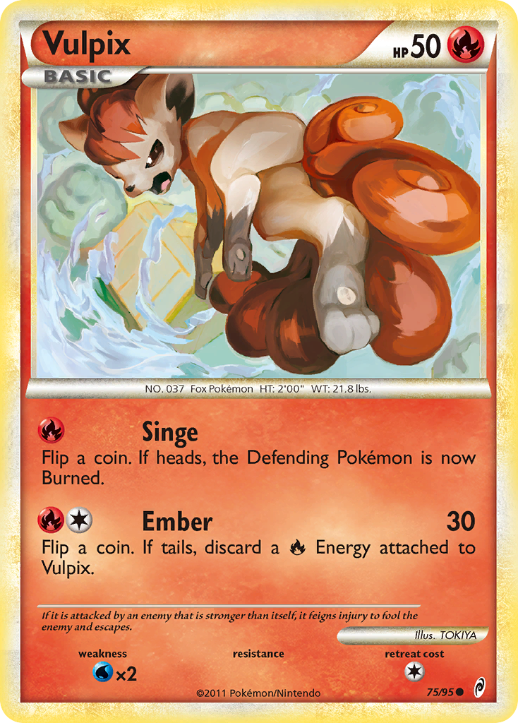 Vulpix (75/95) [HeartGold & SoulSilver: Call of Legends] | Gam3 Escape