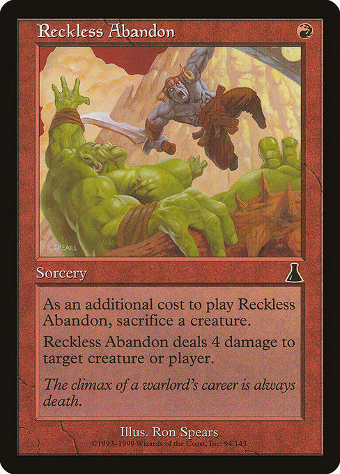 Reckless Abandon [Urza's Destiny] | Gam3 Escape