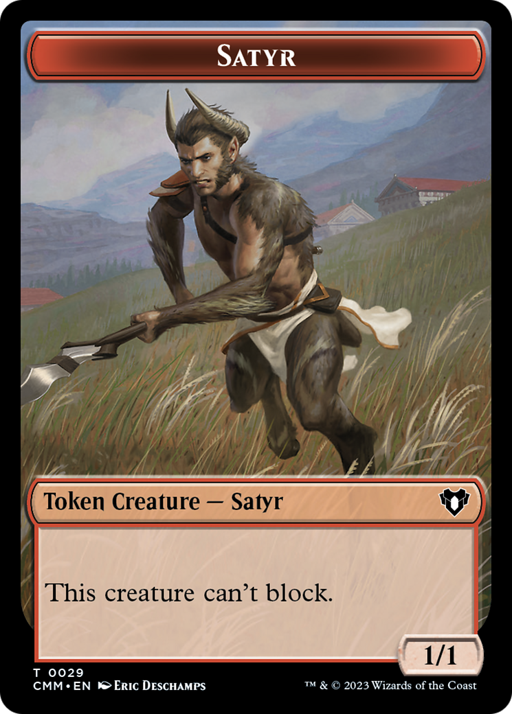 Saproling // Satyr Double-Sided Token [Commander Masters Tokens] | Gam3 Escape