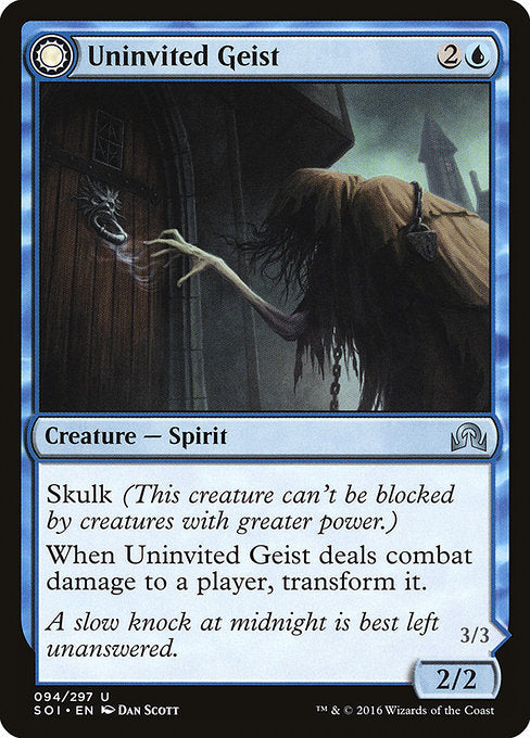 Uninvited Geist // Unimpeded Trespasser [Shadows over Innistrad] | Gam3 Escape