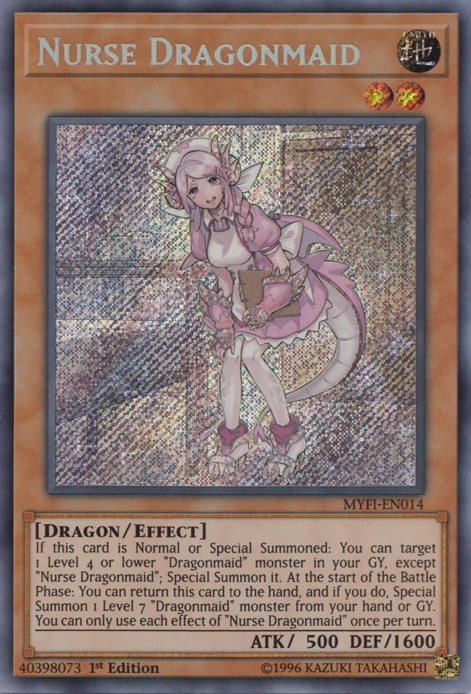 Nurse Dragonmaid [MYFI-EN014] Secret Rare | Gam3 Escape
