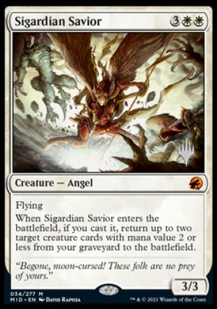 Sigardian Savior (Promo Pack) [Innistrad: Midnight Hunt Promos] | Gam3 Escape