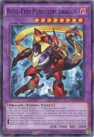 Rune-Eyes Pendulum Dragon [SP15-EN032] Shatterfoil Rare | Gam3 Escape