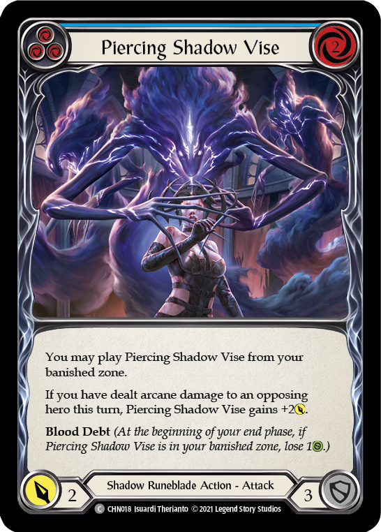 Piercing Shadow Vise (Blue) [CHN018] (Monarch Chane Blitz Deck) | Gam3 Escape