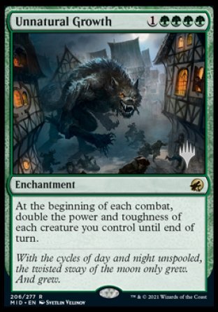 Unnatural Growth (Promo Pack) [Innistrad: Midnight Hunt Promos] | Gam3 Escape