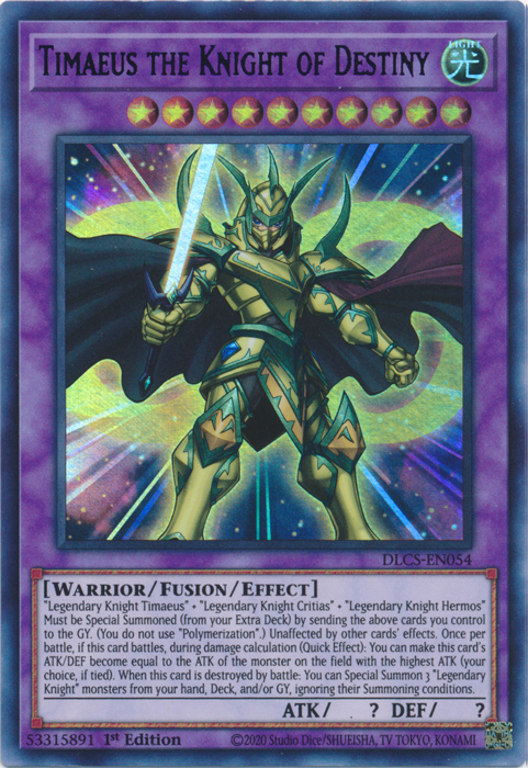 Timaeus the Knight of Destiny (Green) [DLCS-EN054] Ultra Rare | Gam3 Escape