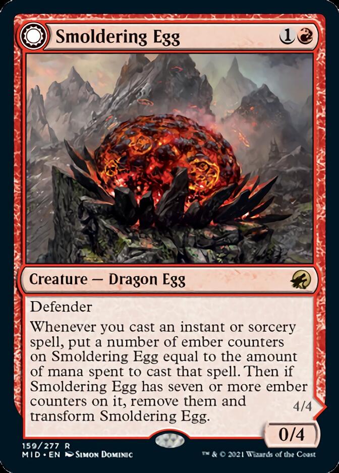 Smoldering Egg // Ashmouth Dragon [Innistrad: Midnight Hunt] | Gam3 Escape