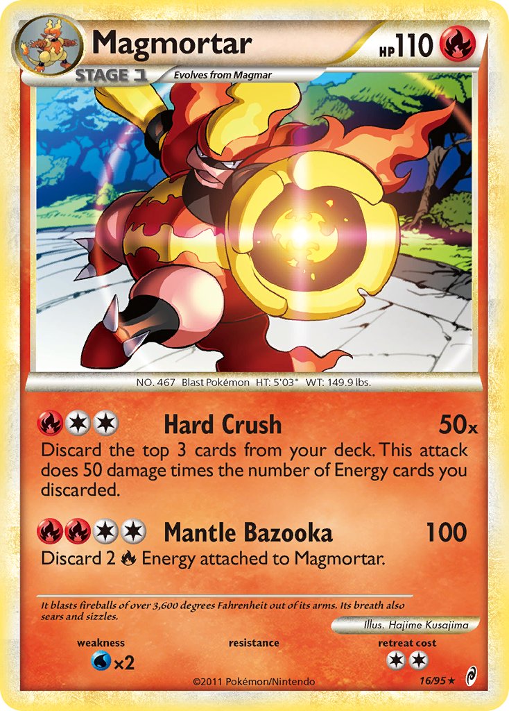 Magmortar (16/95) (Theme Deck Exclusive) [HeartGold & SoulSilver: Call of Legends] | Gam3 Escape