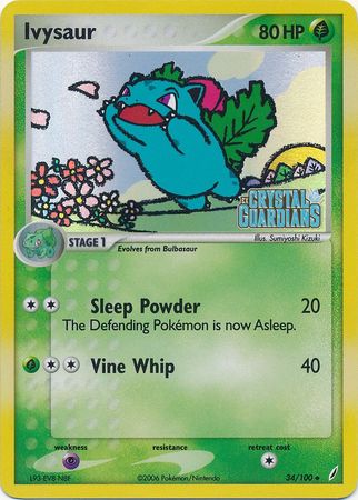 Ivysaur (34/100) (Stamped) [EX: Crystal Guardians] | Gam3 Escape