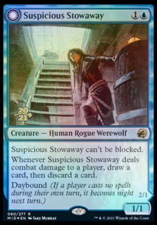 Suspicious Stowaway // Seafaring Werewolf [Innistrad: Midnight Hunt Prerelease Promos] | Gam3 Escape