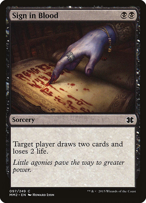 Sign in Blood [Modern Masters 2015] | Gam3 Escape