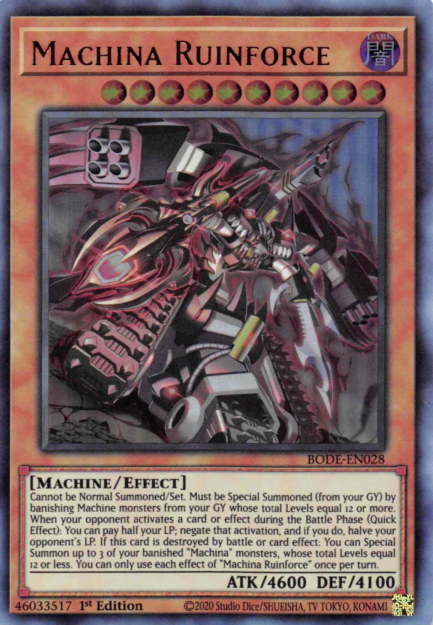 Machina Ruinforce [BODE-EN028] Ultra Rare | Gam3 Escape