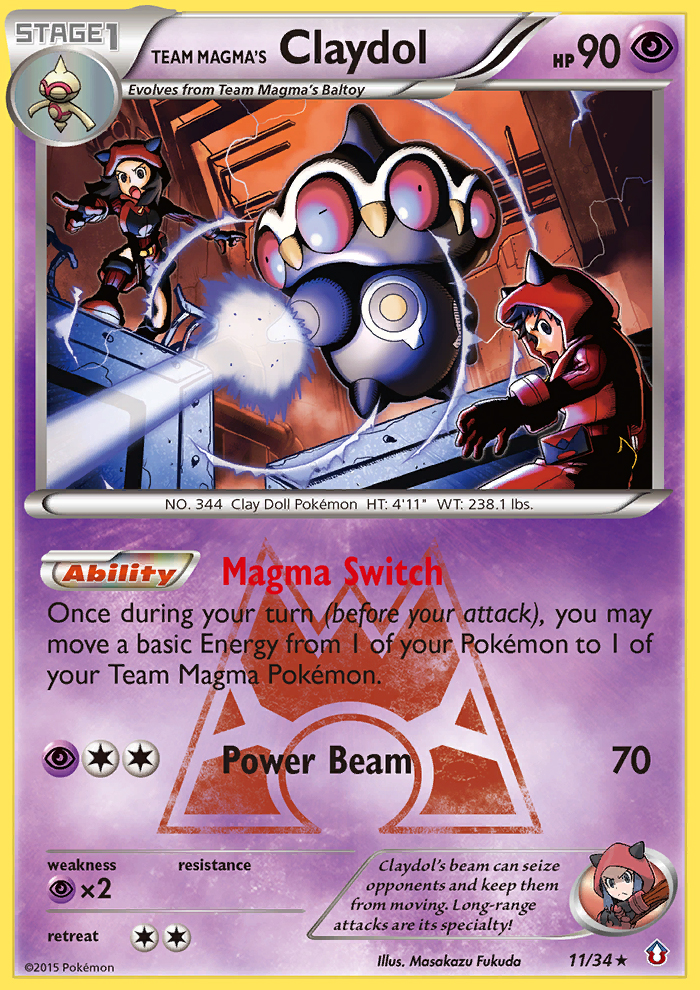 Team Magma's Claydol (11/34) [XY: Double Crisis] | Gam3 Escape