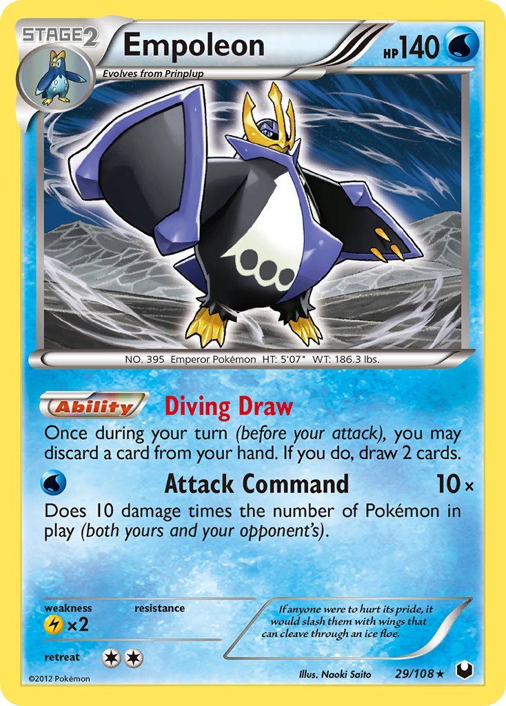 Empoleon (29/108) (Battle Arena Deck Exclusive) (Theme Deck Exclusive) [Black & White: Dark Explorers] | Gam3 Escape