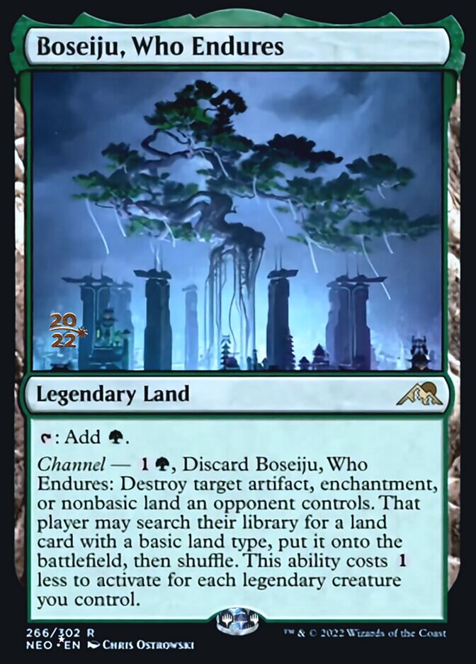 Boseiju, Who Endures [Kamigawa: Neon Dynasty Prerelease Promos] | Gam3 Escape