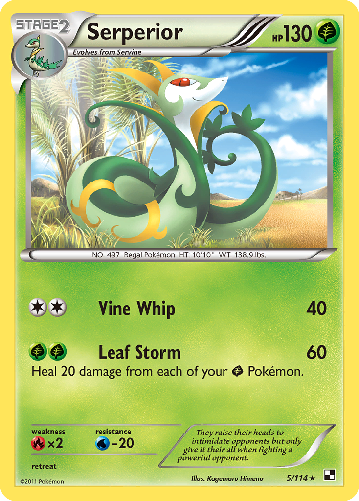 Serperior (5/114) (Green Tornado) (Theme Deck Exclusive) [Black & White: Base Set] | Gam3 Escape