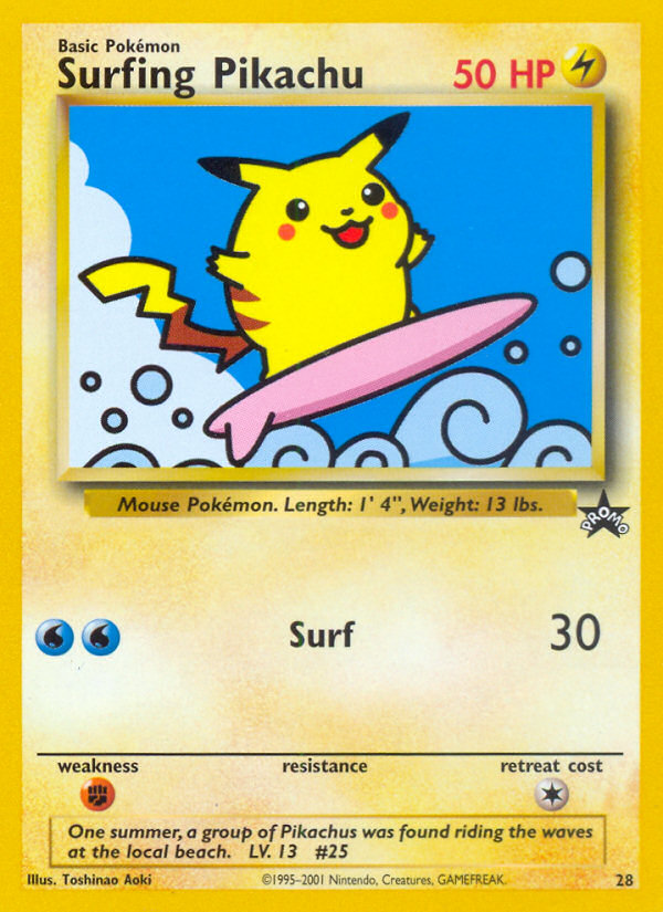 Surfing Pikachu (28) [Wizards of the Coast: Black Star Promos] | Gam3 Escape