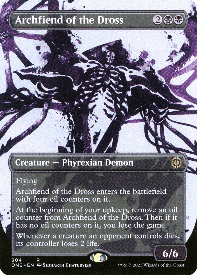 Archfiend of the Dross (Borderless Ichor) [Phyrexia: All Will Be One] | Gam3 Escape