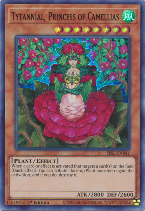 Tytannial, Princess of Camellias [SESL-EN041] Super Rare | Gam3 Escape