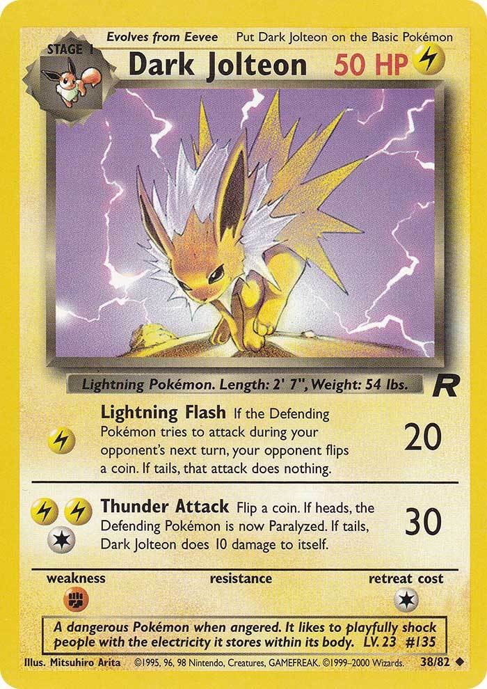 Dark Jolteon (38/82) [Team Rocket Unlimited] | Gam3 Escape