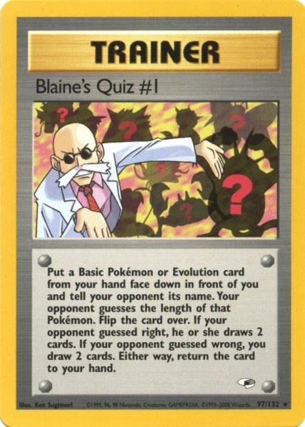 Blaine's Quiz #1 (97/132) [Gym Heroes Unlimited] | Gam3 Escape
