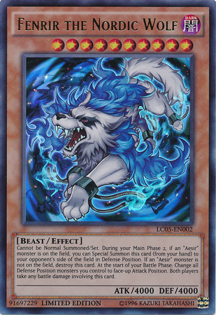 Fenrir the Nordic Wolf [LC05-EN002] Ultra Rare | Gam3 Escape