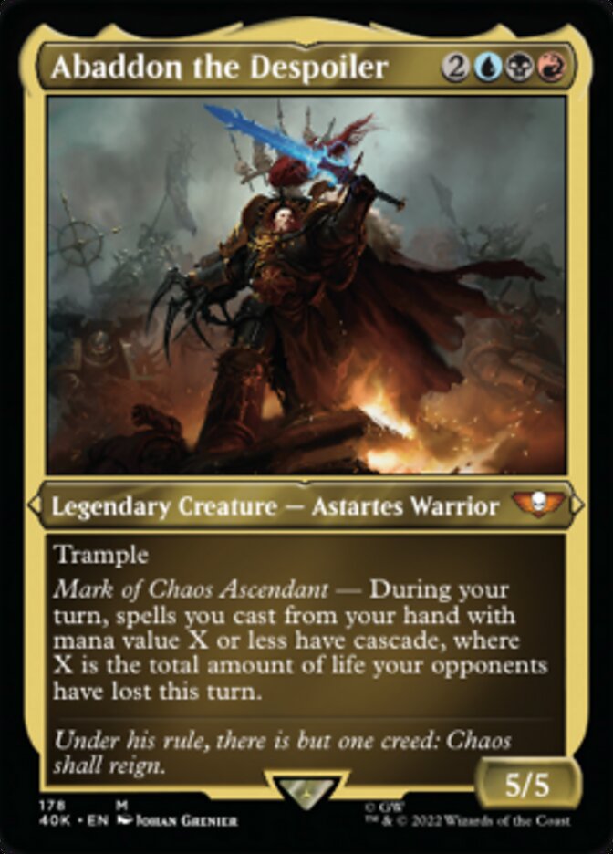 Abaddon the Despoiler (Display Commander) (Surge Foil) [Universes Beyond: Warhammer 40,000] | Gam3 Escape