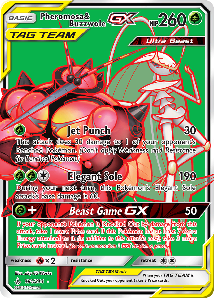 Pheromosa & Buzzwole GX (191/214) [Sun & Moon: Unbroken Bonds] | Gam3 Escape