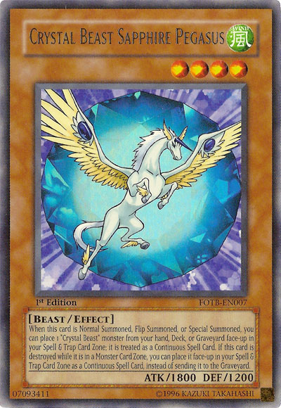 Crystal Beast Sapphire Pegasus [FOTB-EN007] Ultra Rare | Gam3 Escape