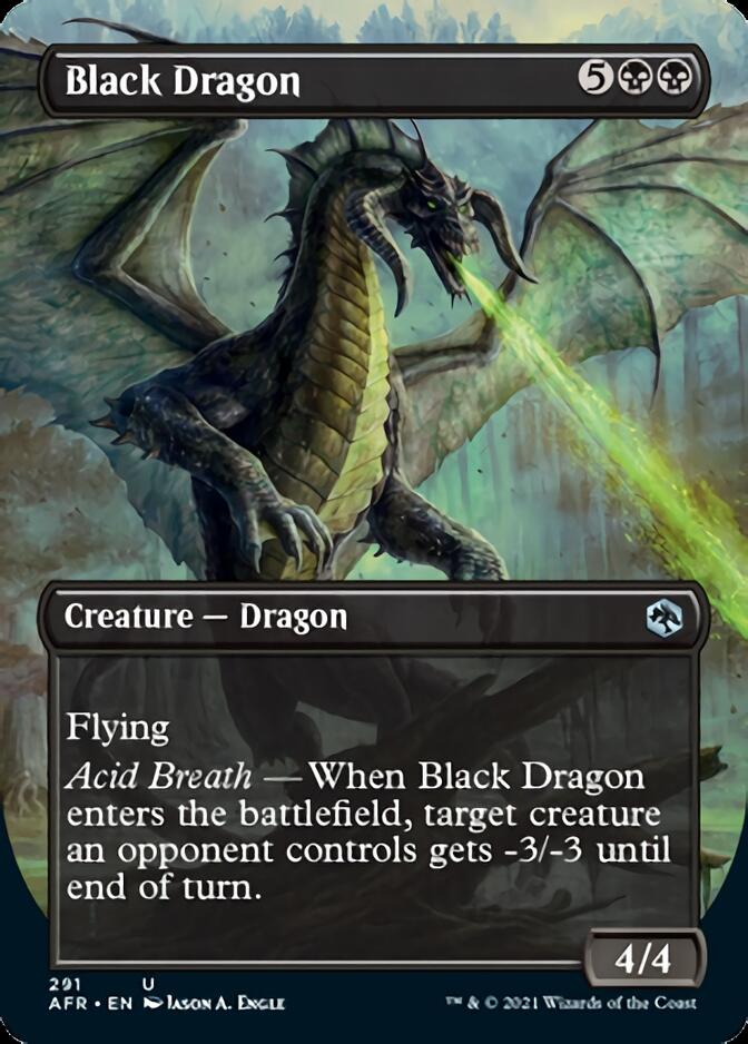 Black Dragon (Borderless Alternate Art) [Dungeons & Dragons: Adventures in the Forgotten Realms] | Gam3 Escape