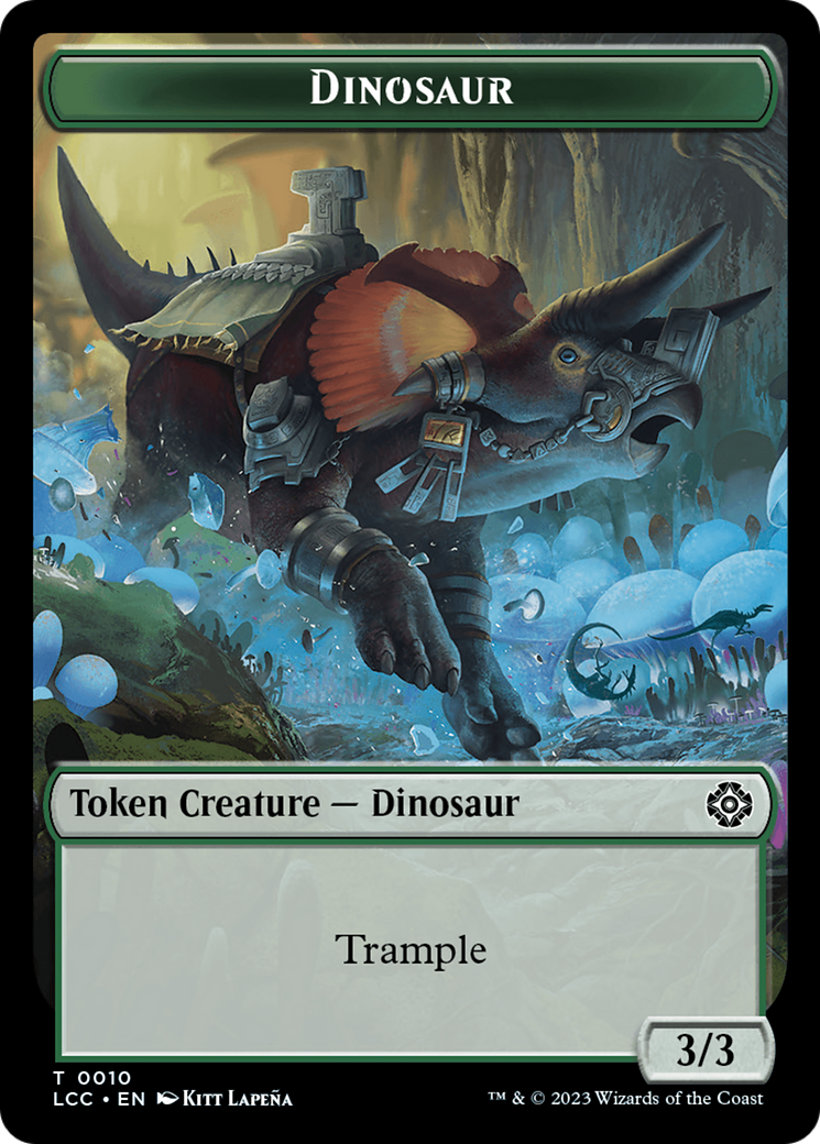 Copy // Dinosaur Double-Sided Token [The Lost Caverns of Ixalan Commander Tokens] | Gam3 Escape