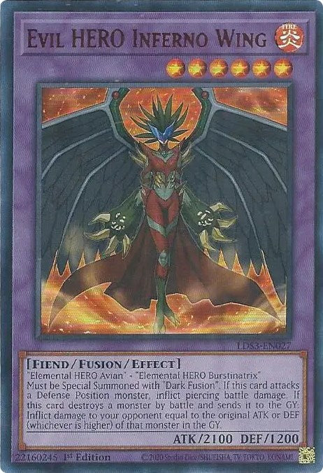 Evil HERO Inferno Wing (Red) [LDS3-EN027] Ultra Rare | Gam3 Escape