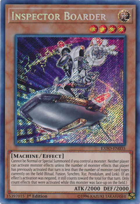 Inspector Boarder [EXFO-EN035] Secret Rare | Gam3 Escape