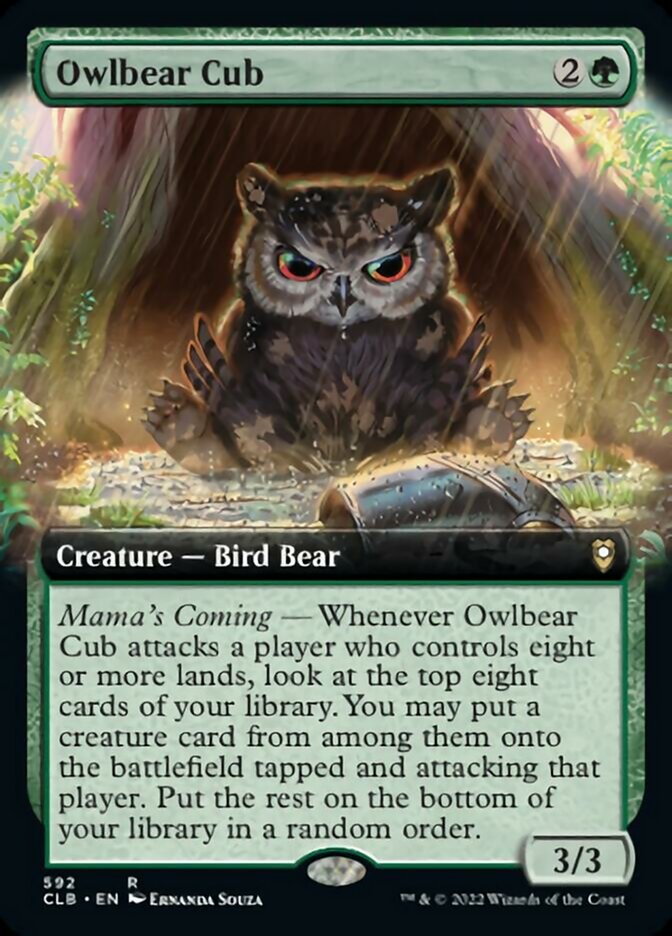 Owlbear Cub (Extended Art) [Commander Legends: Battle for Baldur's Gate] | Gam3 Escape