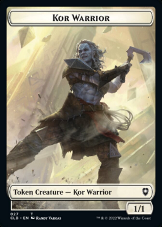 Kor Warrior // Wizard Double-sided Token [Commander Legends: Battle for Baldur's Gate Tokens] | Gam3 Escape