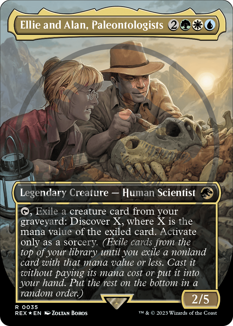 Ellie and Alan, Paleontologists Emblem (Borderless) [Jurassic World Collection Tokens] | Gam3 Escape