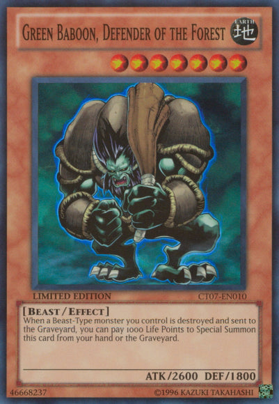 Green Baboon, Defender of the Forest [CT07-EN010] Super Rare | Gam3 Escape