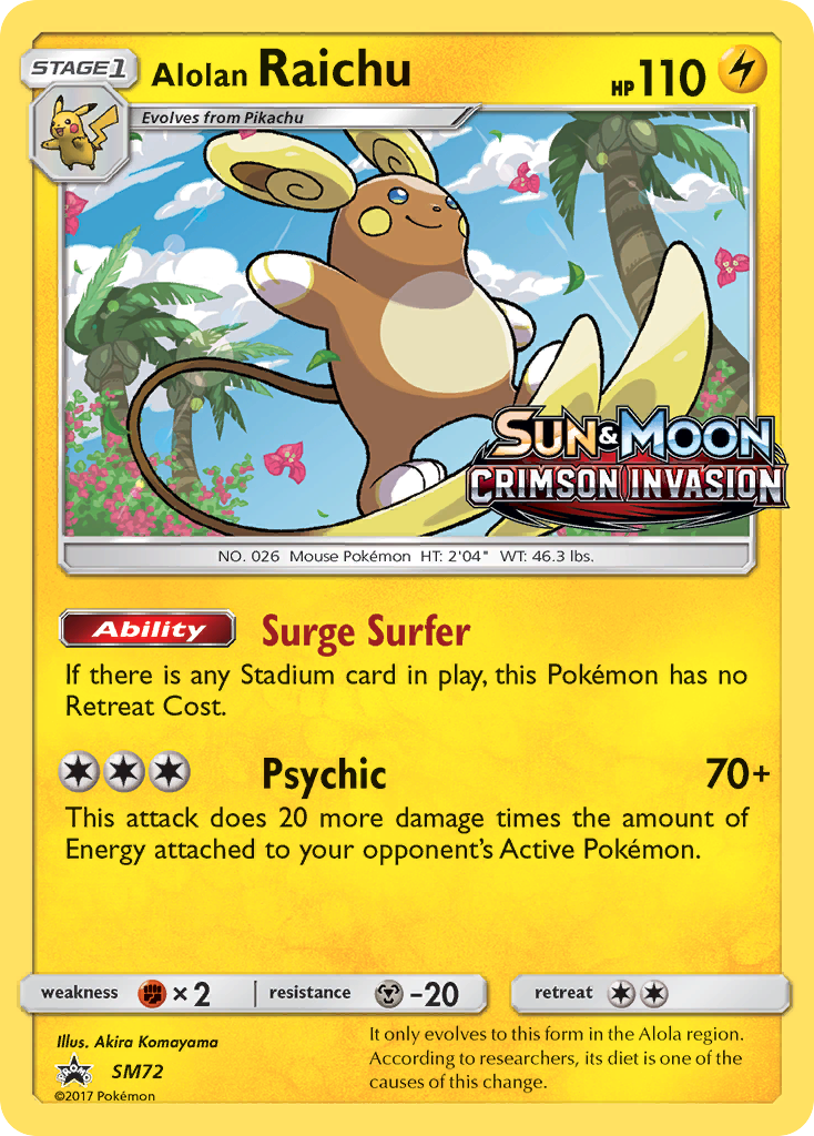 Alolan Raichu (SM72) (Prerelease Promo) [Sun & Moon: Black Star Promos] | Gam3 Escape