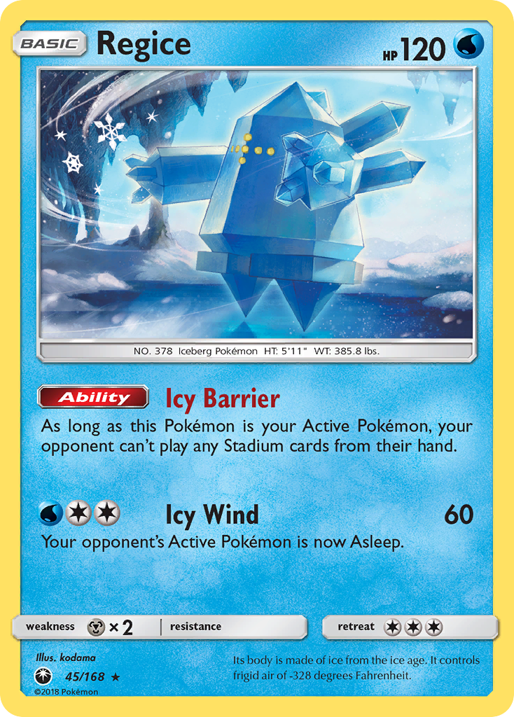 Regice (45/168) [Sun & Moon: Celestial Storm] | Gam3 Escape