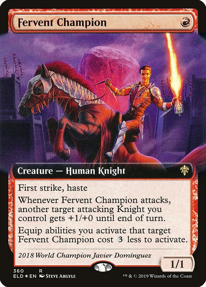 Fervent Champion (Extended Art) [Throne of Eldraine] | Gam3 Escape