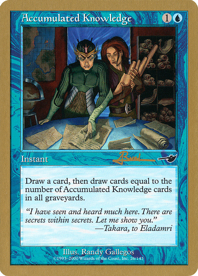 Accumulated Knowledge (Antoine Ruel) [World Championship Decks 2001] | Gam3 Escape