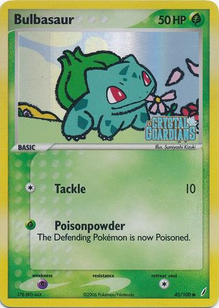 Bulbasaur (45/100) (Stamped) [EX: Crystal Guardians] | Gam3 Escape