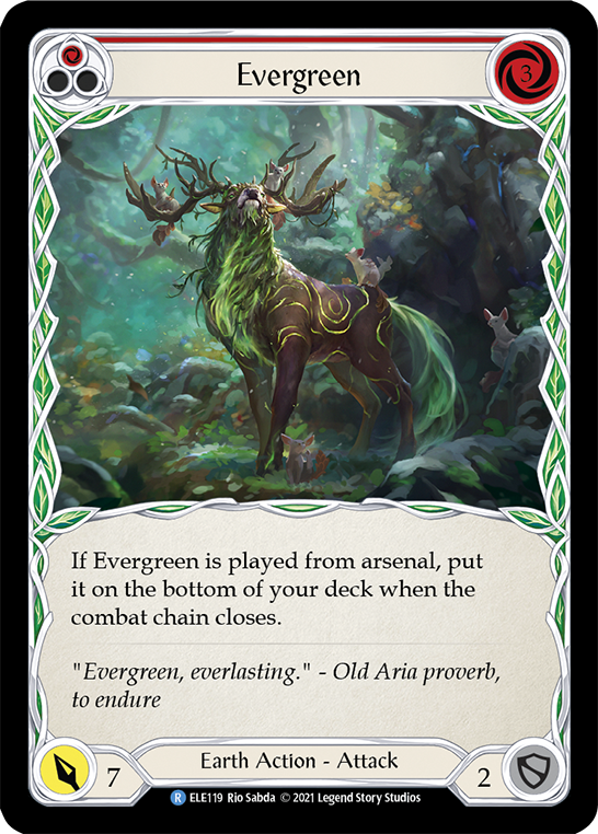 Evergreen (Red) [ELE119] (Tales of Aria)  1st Edition Rainbow Foil | Gam3 Escape