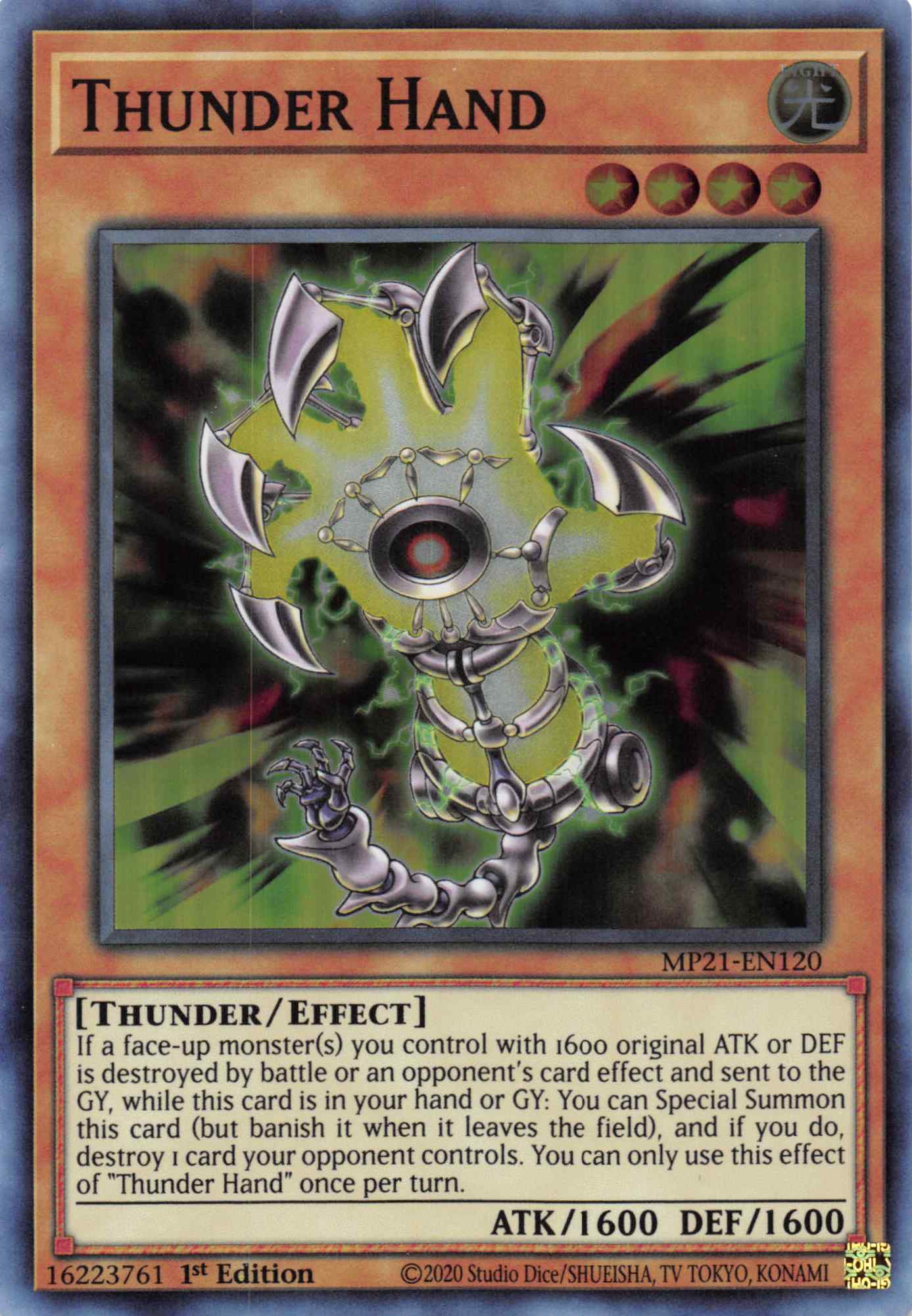 Thunder Hand [MP21-EN120] Super Rare | Gam3 Escape