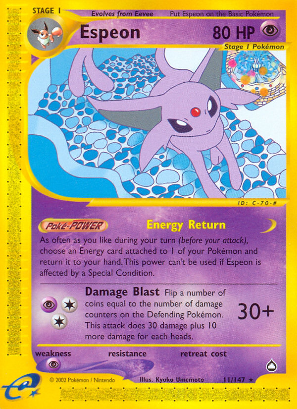 Espeon (11/147) [Aquapolis] | Gam3 Escape