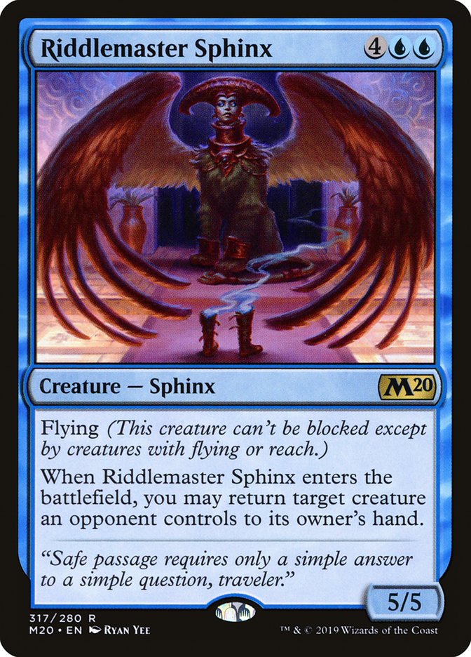 Riddlemaster Sphinx [Core Set 2020] | Gam3 Escape