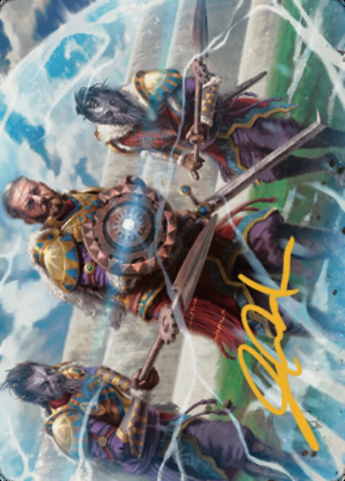 Argivian Phalanx Art Card (Gold-Stamped Signature) [Dominaria United Art Series] | Gam3 Escape