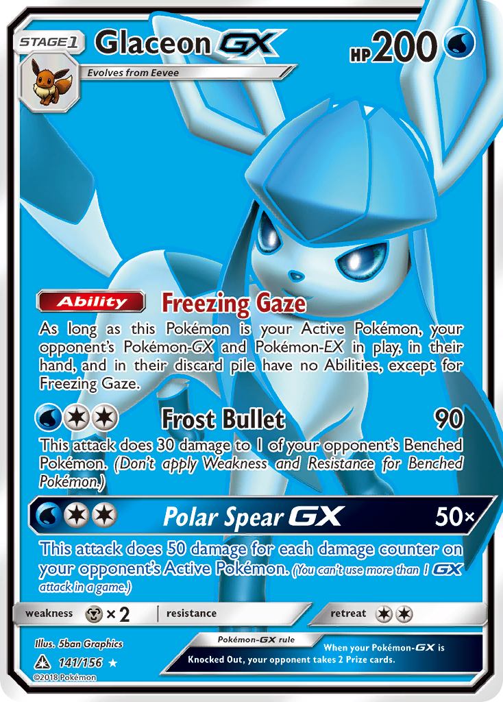 Glaceon GX (141/156) [Sun & Moon: Ultra Prism] | Gam3 Escape