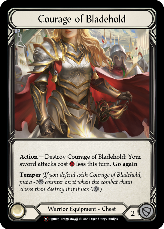 Courage of Bladehold (Rainbow Foil) [CRU081-RF] Unlimited Rainbow Foil | Gam3 Escape